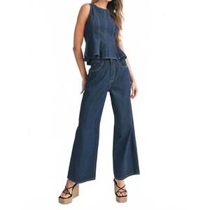 NEW MABLE wide leg denim jean in blue